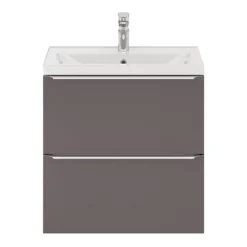 GoodHome Imandra Slimline Gloss Warm Grey Wall-mounted Bathroom Cabinet (H)60cm (W)60cm -Trade Point Store goodhome imandra slimline gloss warm grey wall mounted bathroom cabinet h 60cm w 60cm5059340393629 21c