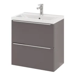 GoodHome Imandra Slimline Gloss Warm Grey Wall-mounted Bathroom Cabinet (H)60cm (W)60cm -Trade Point Store goodhome imandra slimline gloss warm grey wall mounted bathroom cabinet h 60cm w 60cm5059340393629 22c
