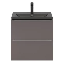 GoodHome Imandra Slimline Gloss Warm Grey Wall-mounted Bathroom Cabinet (H)60cm (W)60cm -Trade Point Store goodhome imandra slimline gloss warm grey wall mounted bathroom cabinet h 60cm w 60cm5059340393629 24c