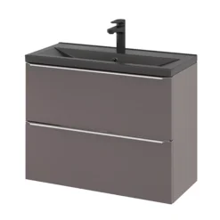 GoodHome Imandra Slimline Gloss Warm Grey Wall-mounted Bathroom Cabinet (H)60cm (W)80cm -Trade Point Store goodhome imandra slimline gloss warm grey wall mounted bathroom cabinet h 60cm w 80cm5059340393636 25c