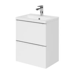 GoodHome Imandra Slimline Gloss White Wall-mounted Bathroom Cabinet (H)60cm (W)50cm -Trade Point Store goodhome imandra slimline gloss white wall mounted bathroom cabinet h 60cm w 50cm5059340392981 22c