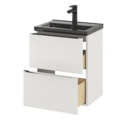 GoodHome Imandra Slimline Gloss White Wall-mounted Bathroom Cabinet (H)60cm (W)50cm -Trade Point Store goodhome imandra slimline gloss white wall mounted bathroom cabinet h 60cm w 50cm5059340392981 26c