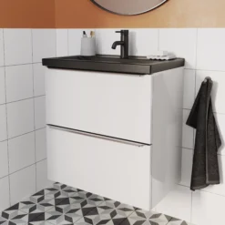 GoodHome Imandra Slimline Gloss White Wall-mounted Bathroom Cabinet (H)60cm (W)60cm -Trade Point Store goodhome imandra slimline gloss white wall mounted bathroom cabinet h 60cm w 60cm5059340392998 01i