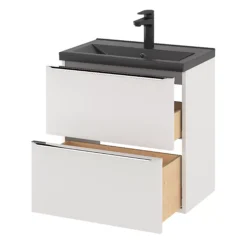 GoodHome Imandra Slimline Gloss White Wall-mounted Bathroom Cabinet (H)60cm (W)60cm -Trade Point Store goodhome imandra slimline gloss white wall mounted bathroom cabinet h 60cm w 60cm5059340392998 26c