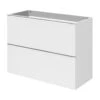 GoodHome Imandra Slimline Gloss White Wall-mounted Bathroom Cabinet (H)60cm (W)80cm