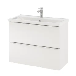 GoodHome Imandra Slimline Gloss White Wall-mounted Bathroom Cabinet (H)60cm (W)80cm -Trade Point Store goodhome imandra slimline gloss white wall mounted bathroom cabinet h 60cm w 80cm5059340393001 22c