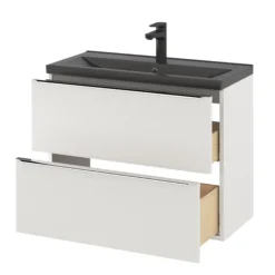 GoodHome Imandra Slimline Gloss White Wall-mounted Bathroom Cabinet (H)60cm (W)80cm -Trade Point Store goodhome imandra slimline gloss white wall mounted bathroom cabinet h 60cm w 80cm5059340393001 26c