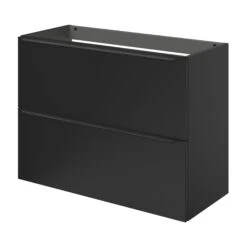 GoodHome Imandra Slimline Matt Black Wall-mounted Bathroom Cabinet (H)60cm (W)80cm
