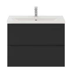 GoodHome Imandra Slimline Matt Black Wall-mounted Bathroom Cabinet (H)60cm (W)80cm -Trade Point Store goodhome imandra slimline matt black wall mounted bathroom cabinet h 60cm w 80cm5059340393179 21c