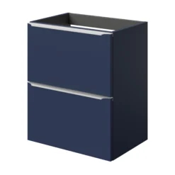 GoodHome Imandra Slimline Matt Blue Wall-mounted Bathroom Cabinet (H)60cm (W)50cm