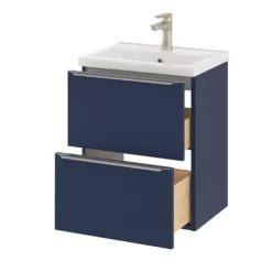 GoodHome Imandra Slimline Matt Blue Wall-mounted Bathroom Cabinet (H)60cm (W)50cm -Trade Point Store goodhome imandra slimline matt blue wall mounted bathroom cabinet h 60cm w 50cm5059340393490 23c