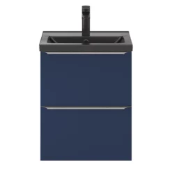 GoodHome Imandra Slimline Matt Blue Wall-mounted Bathroom Cabinet (H)60cm (W)50cm -Trade Point Store goodhome imandra slimline matt blue wall mounted bathroom cabinet h 60cm w 50cm5059340393490 24c