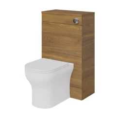 GoodHome Imandra Walnut Effect Freestanding Toilet Cabinet (W)500mm (H)840mm -Trade Point Store goodhome imandra walnut effect freestanding toilet cabinet w 500mm h 840mm5059340394091 21c