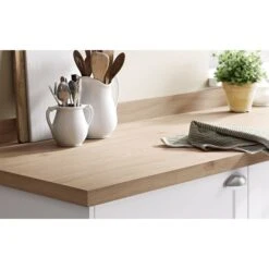 GoodHome Kala Brown Oak Effect Laminate & Particle Board Upstand (L)3000mm -Trade Point Store goodhome kala brown oak effect laminate particle board upstand l 3000mm3663602636502 22i