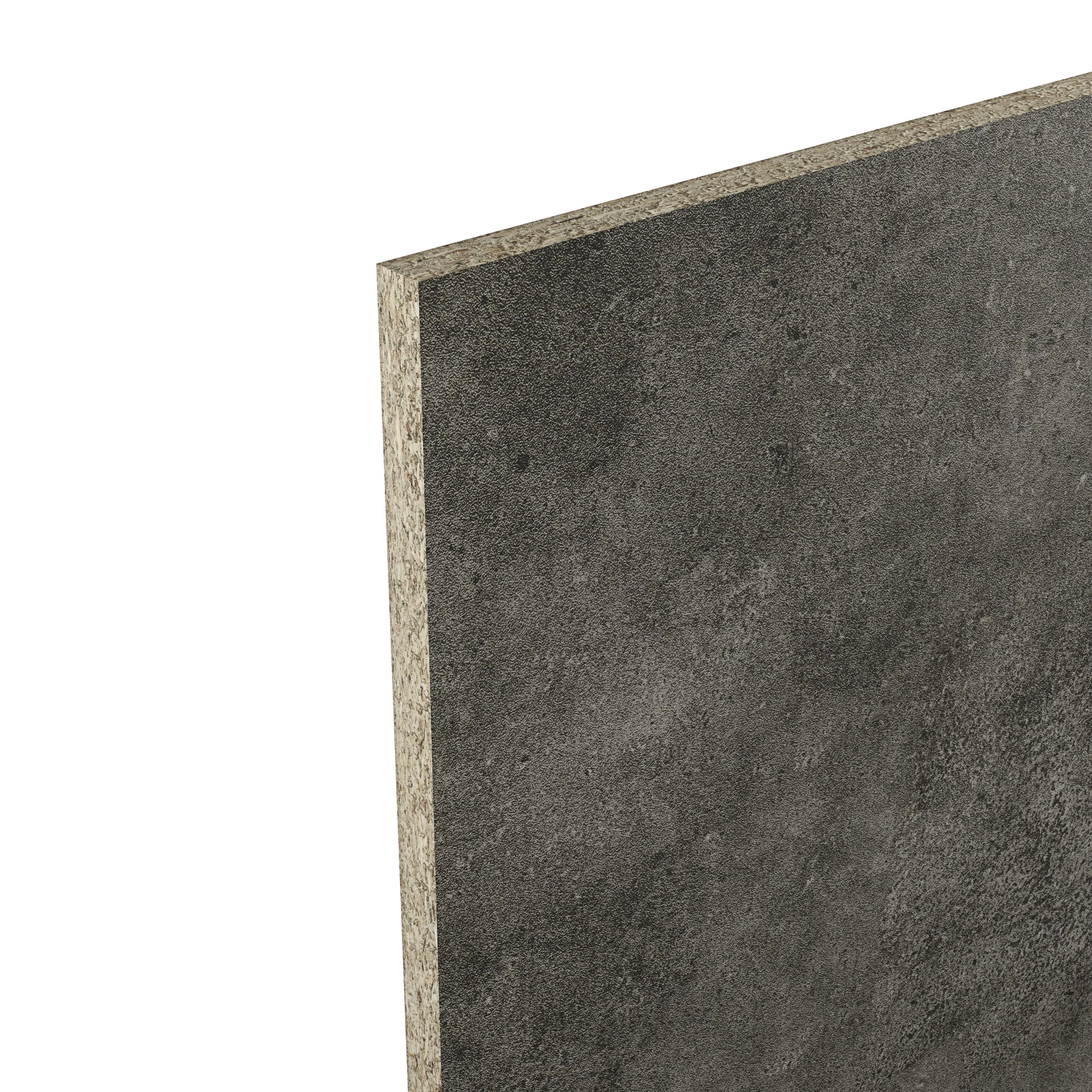 GoodHome KALA Dark Grey Concrete Effect Paper & Resin Back Panel, (H)1800mm (W)600mm (T)3mm 1 GoodHome KALA Dark Grey Concrete Effect Paper & Resin Back Panel, (H)1800mm (W)600mm (T)3mm