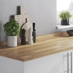 GoodHome Kava Natural Beech Effect Solid Beech Upstand (L)3000mm -Trade Point Store goodhome kava natural beech effect solid beech upstand l 3000mm3663602636625 21i