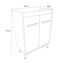 GoodHome LADOGA Matt WHITE Double Wall-mounted Bathroom Cabinet (H)81cm (W)6cm -Trade Point Store goodhome ladoga matt white double wall mounted bathroom cabinet h 81cm w 6cm3663602527268 17bq