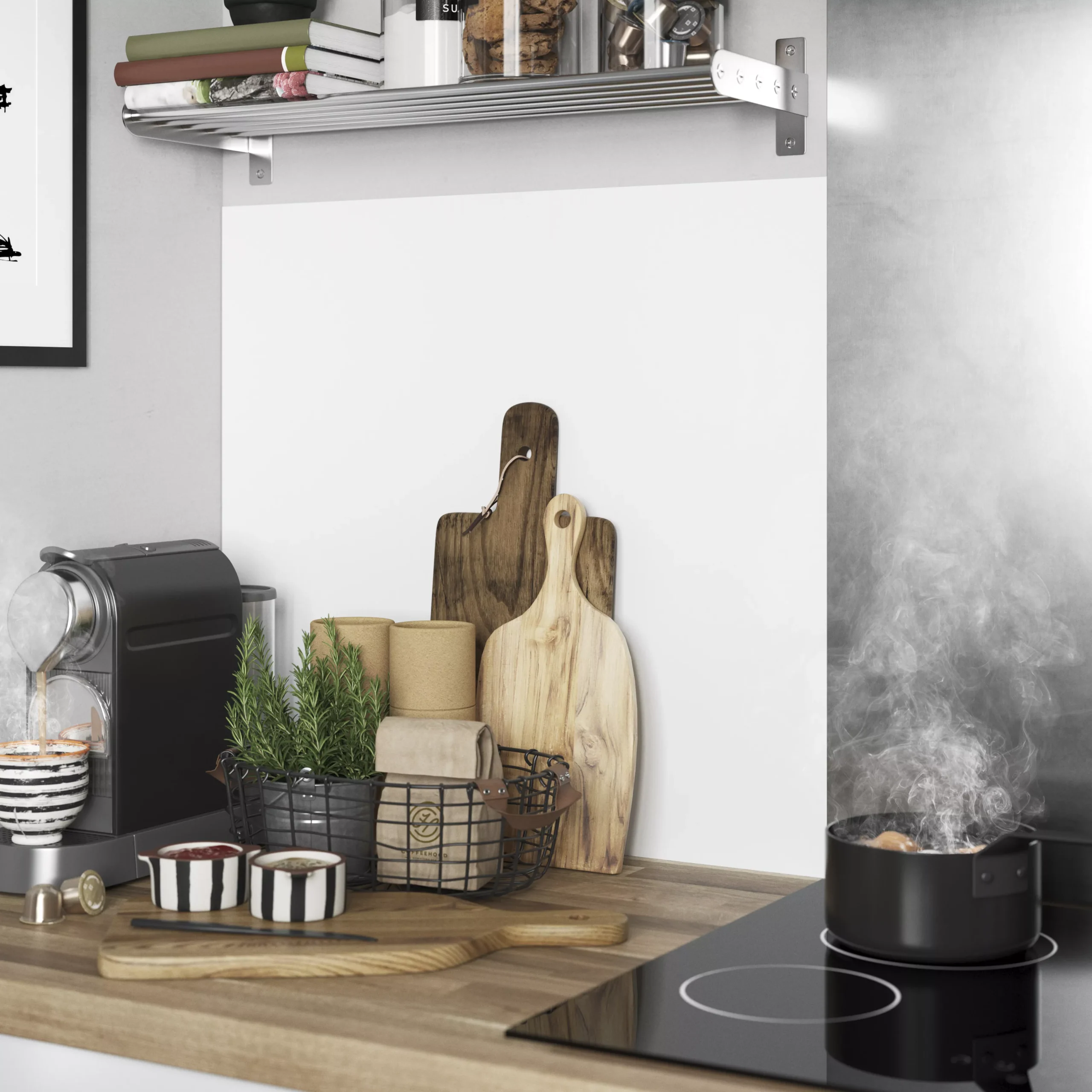 GoodHome Nepeta White Geometric / Smooth Paper & Resin Back Panel, (H)6000mm (W)18000mm (T)3mm 6 GoodHome Nepeta White Geometric / Smooth Paper & Resin Back Panel, (H)6000mm (W)18000mm (T)3mm - Image 6