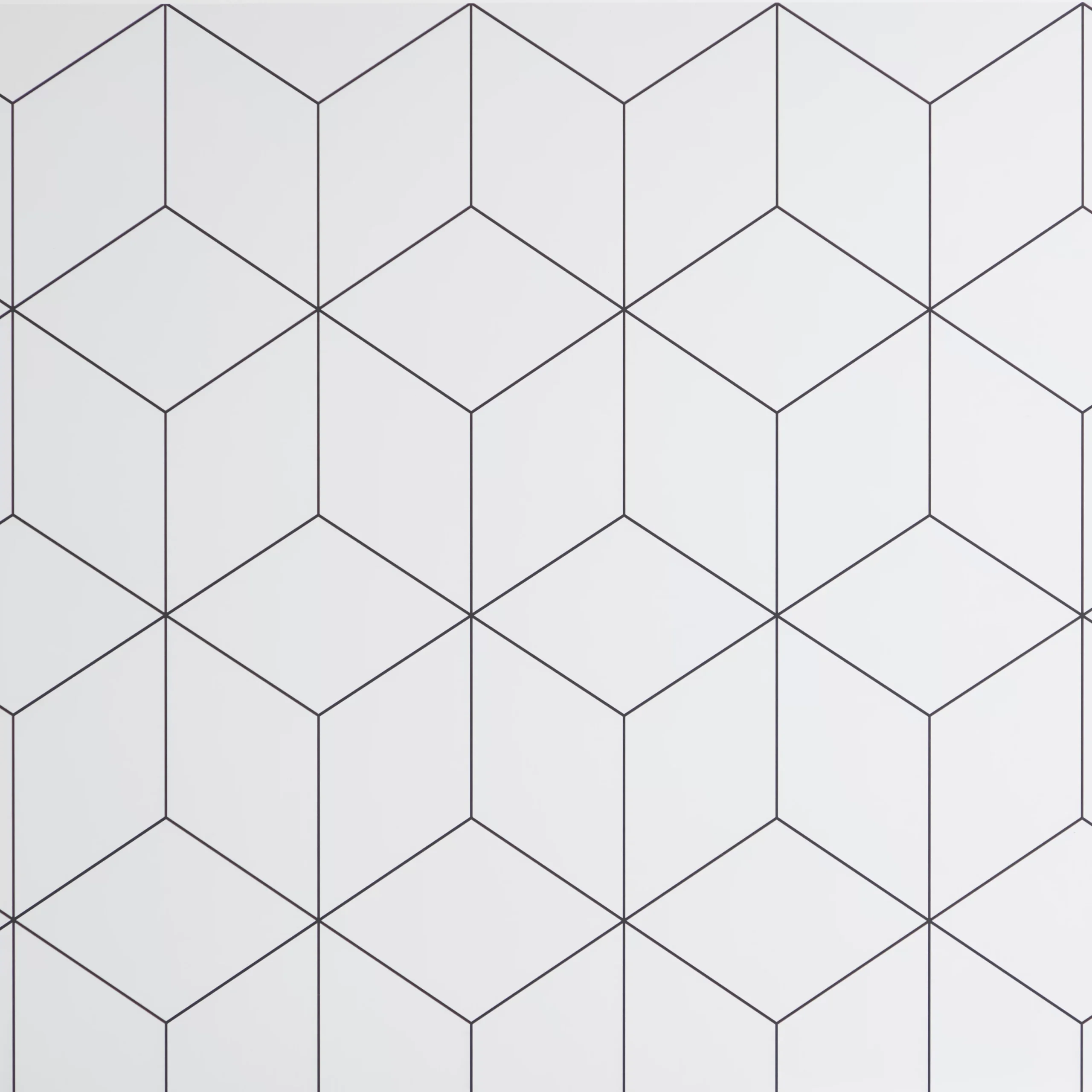 GoodHome Nepeta White Geometric / Smooth Paper & Resin Back Panel, (H)6000mm (W)18000mm (T)3mm 1 GoodHome Nepeta White Geometric / Smooth Paper & Resin Back Panel, (H)6000mm (W)18000mm (T)3mm