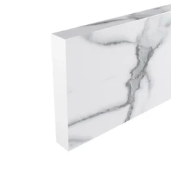GoodHome Nepeta White Marble Effect Paper & Resin Upstand (L)3000mm