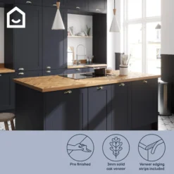 GoodHome Orin Chevron Solid Oak Upstand (L)3000mm 16 GoodHome Orin Chevron Solid Oak Upstand (L)3000mm -Trade Point Store goodhome orin chevron solid oak upstand l 3000mm5059340794891 71i