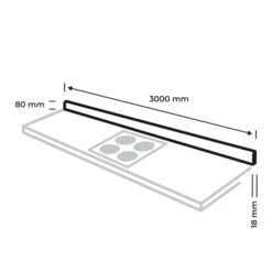 GoodHome Orin Chevron Solid Oak Upstand (L)3000mm 17 GoodHome Orin Chevron Solid Oak Upstand (L)3000mm -Trade Point Store goodhome orin chevron solid oak upstand l 3000mm5059340794990 01t
