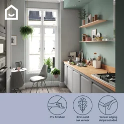 GoodHome Orin Light Solid Oak Upstand (L)3000mm 12 GoodHome Orin Light Solid Oak Upstand (L)3000mm -Trade Point Store goodhome orin light solid oak upstand l 3000mm5059340795096 71i