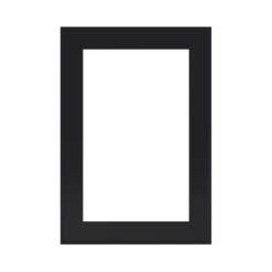 GoodHome Pasilla Matt Carbon Thin Frame Slab Glazed Cabinet Door (W)500mm (H)715mm (T)20mm