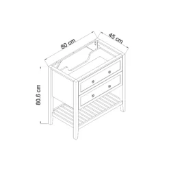 GoodHome Perma Satin Blue Bathroom Vanity Unit (H)80.6cm (W)80cm -Trade Point Store goodhome perma satin blue bathroom vanity unit h 80 6cm w 80cm5059340018652 01t