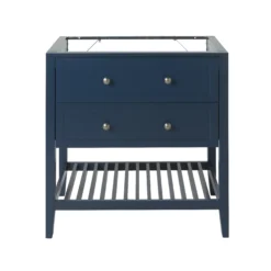 GoodHome Perma Satin Blue Bathroom Vanity Unit (H)80.6cm (W)80cm -Trade Point Store goodhome perma satin blue bathroom vanity unit h 80 6cm w 80cm5059340018652 02c