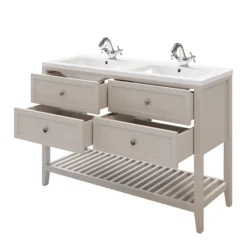 GoodHome Perma Satin Grey Bathroom Vanity Unit (H)80.6cm (W)120cm -Trade Point Store goodhome perma satin grey bathroom vanity unit h 80 6cm w 120cm5059340018225 26c
