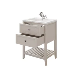 GoodHome Perma Satin Grey Bathroom Vanity Unit (H)80.6cm (W)60cm -Trade Point Store goodhome perma satin grey bathroom vanity unit h 80 6cm w 60cm5059340018195 26c