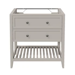 GoodHome Perma Satin Grey Bathroom Vanity Unit (H)80.6cm (W)80cm -Trade Point Store goodhome perma satin grey bathroom vanity unit h 80 6cm w 80cm5059340018201 02c