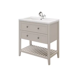 GoodHome Perma Satin Grey Bathroom Vanity Unit (H)80.6cm (W)80cm -Trade Point Store goodhome perma satin grey bathroom vanity unit h 80 6cm w 80cm5059340018201 25c