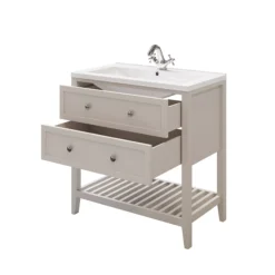 GoodHome Perma Satin Grey Bathroom Vanity Unit (H)80.6cm (W)80cm -Trade Point Store goodhome perma satin grey bathroom vanity unit h 80 6cm w 80cm5059340018201 26c