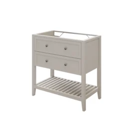 GoodHome Perma Satin Grey Bathroom Vanity Unit (H)80.6cm (W)80cm -Trade Point Store goodhome perma satin grey bathroom vanity unit h 80 6cm w 80cm5059340018201 31c