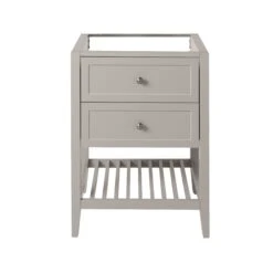 GoodHome Perma Satin Grey Vanity Unit (H)80.6cm (W)60cm -Trade Point Store goodhome perma satin grey vanity unit h 80 6cm w 60cm5059340018195 02c