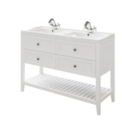 GoodHome Perma Satin White Bathroom Vanity Unit (H)80.6cm (W)120cm -Trade Point Store goodhome perma satin white bathroom vanity unit h 80 6cm w 120cm5059340018126 22c