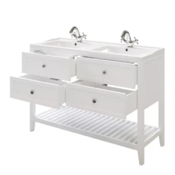 GoodHome Perma Satin White Bathroom Vanity Unit (H)80.6cm (W)120cm -Trade Point Store goodhome perma satin white bathroom vanity unit h 80 6cm w 120cm5059340018126 23c