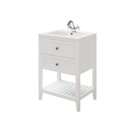 GoodHome Perma Satin White Bathroom Vanity Unit (H)80.6cm (W)60cm -Trade Point Store goodhome perma satin white bathroom vanity unit h 80 6cm w 60cm5059340018096 25c