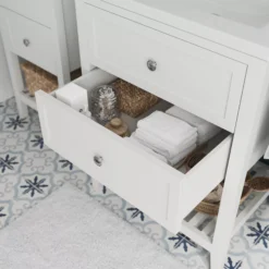 GoodHome Perma Satin White Bathroom Vanity Unit (H)80.6cm (W)60cm -Trade Point Store goodhome perma satin white bathroom vanity unit h 80 6cm w 60cm5059340018096 38i