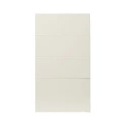 GoodHome Stevia Gloss Cream Slab Drawer Front (W)400mm, Pack Of 4