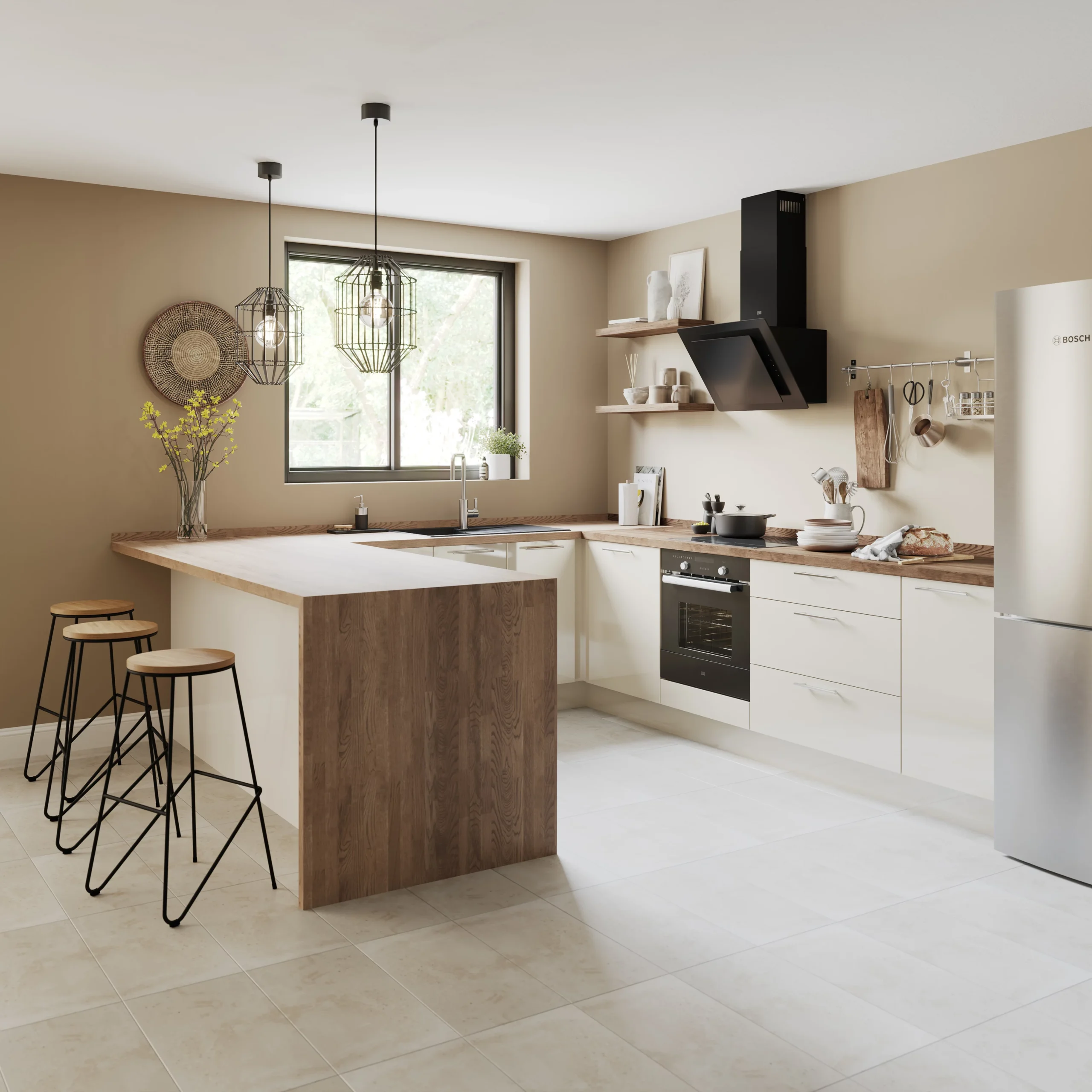 GoodHome Stevia Gloss Cream Slab Drawerline Cabinet Door, (W)300mm (H)715mm (T)18mm 5 GoodHome Stevia Gloss Cream Slab Drawerline Cabinet Door, (W)300mm (H)715mm (T)18mm - Image 5