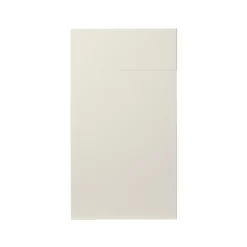 GoodHome Stevia Gloss Cream Slab Drawerline Cabinet Door, (W)400mm (H)715mm (T)18mm