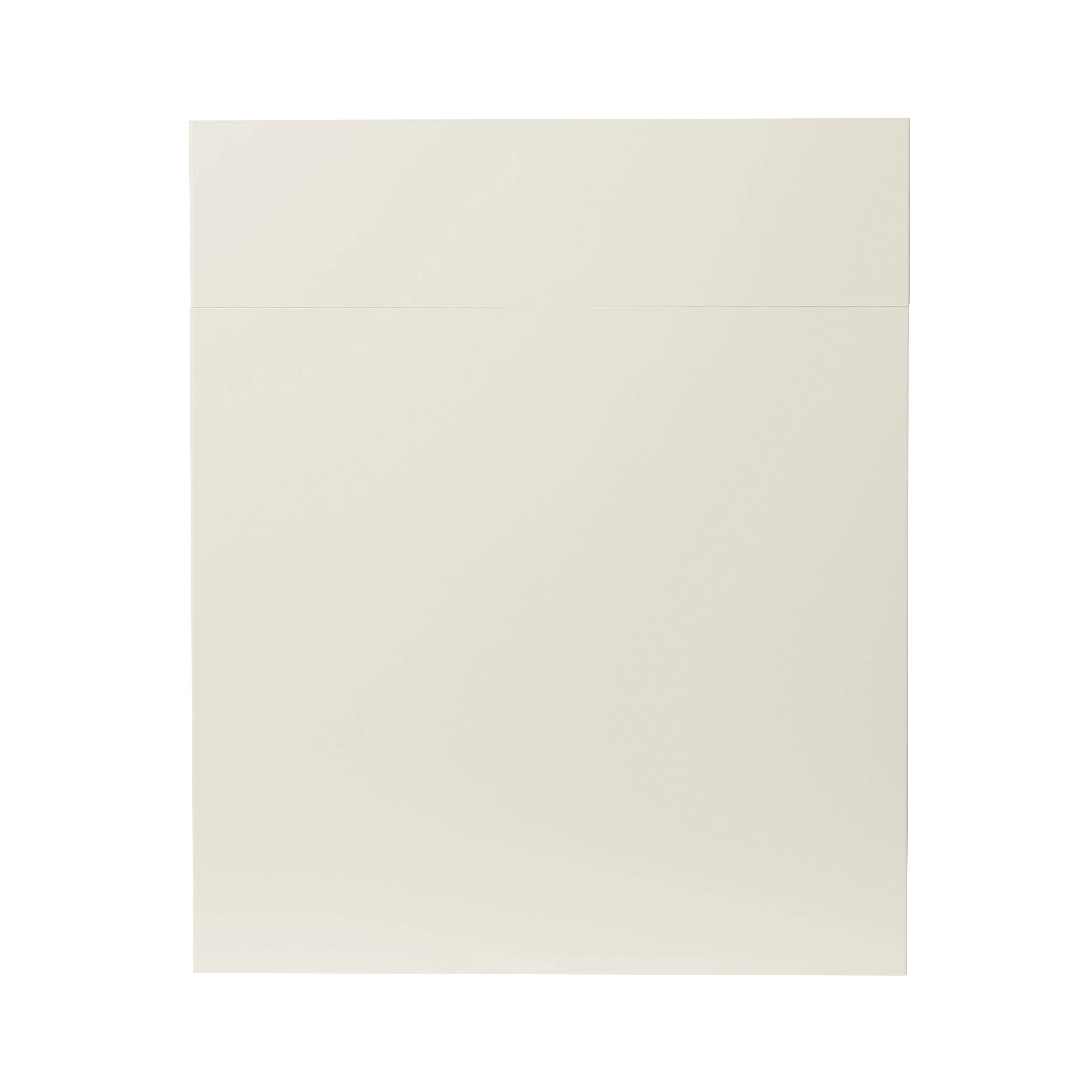 GoodHome Stevia Gloss Cream Slab Drawerline Cabinet Door, (W)600mm (H)715mm (T)18mm 1 GoodHome Stevia Gloss Cream Slab Drawerline Cabinet Door, (W)600mm (H)715mm (T)18mm