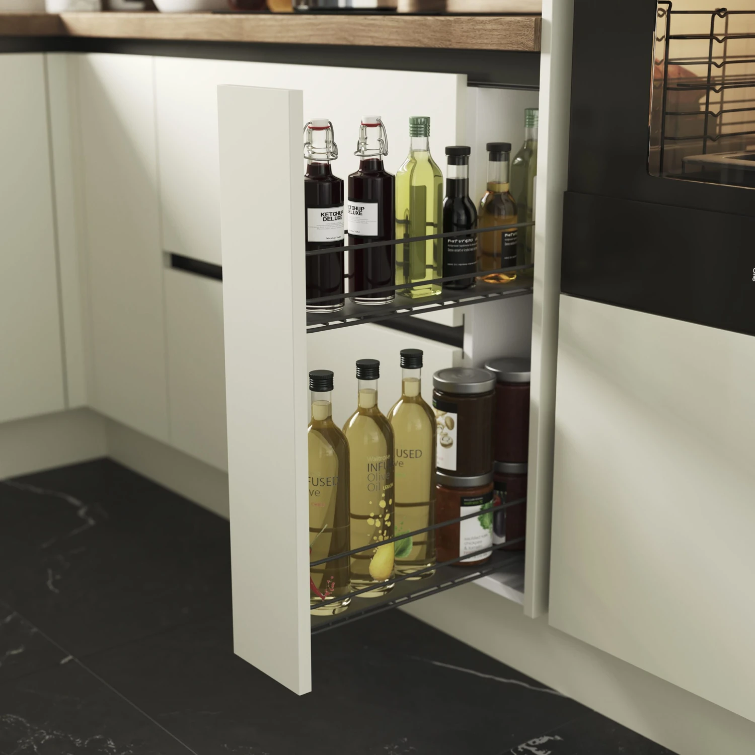 GoodHome Stevia Gloss Cream Slab Highline Cabinet Door (W)150mm (H)715mm (T)18mm 7 GoodHome Stevia Gloss Cream Slab Highline Cabinet Door (W)150mm (H)715mm (T)18mm - Image 7