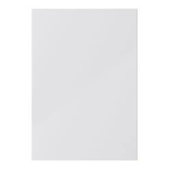 GoodHome Stevia Gloss Grey Slab Drawer Front (W)500mm, Pack Of 3