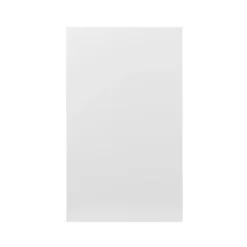 GoodHome Stevia Gloss White Slab 50:50 Larder Cabinet Door (W)600mm (H)1001mm (T)18mm