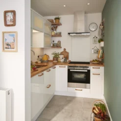 GoodHome Stevia Gloss White Slab Drawer Front, Bridging Door & Bi Fold Door, (W)600mm (H)356mm (T)18mm -Trade Point Store goodhome stevia gloss white slab drawer front bridging door bi fold door w 600mm h 356mm t 18mm3663602647225 51i