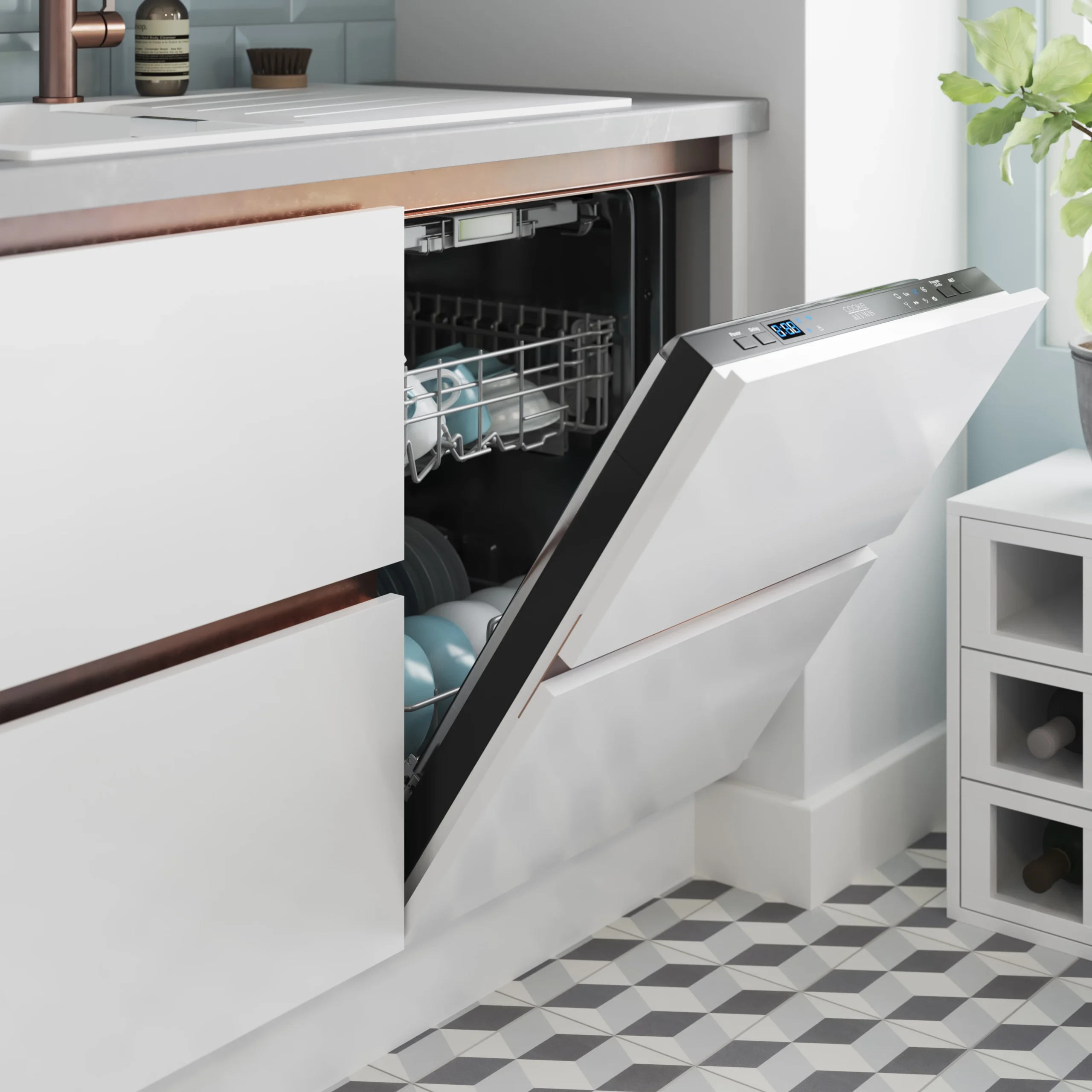 GoodHome Stevia Innovo Handleless Gloss White Slab Drawer Front, Bridging Door & Bi Fold Door, (W)600mm (H)340mm (T)18mm 5 GoodHome Stevia Innovo Handleless Gloss White Slab Drawer Front, Bridging Door & Bi Fold Door, (W)600mm (H)340mm (T)18mm - Image 5